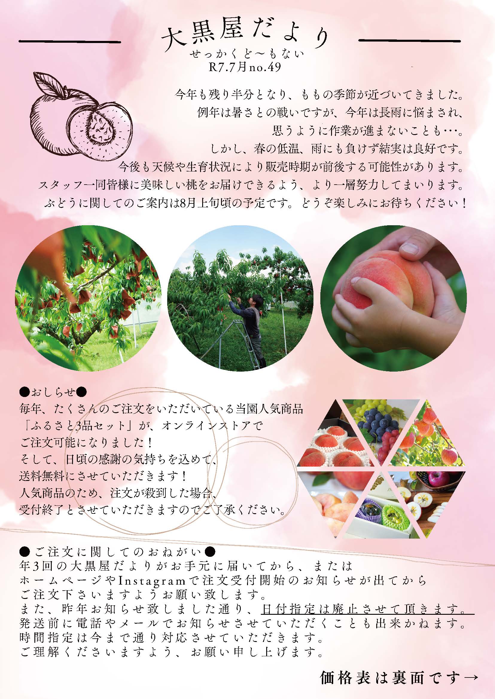 大黒屋だより もも 令和7
